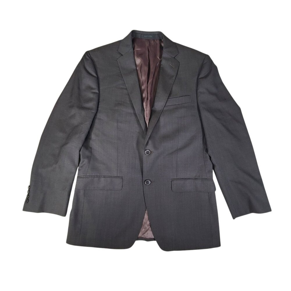 Calvin Klein Blazer Mens 38 Regular Single Breasted Lined Green/Gray Color Wool